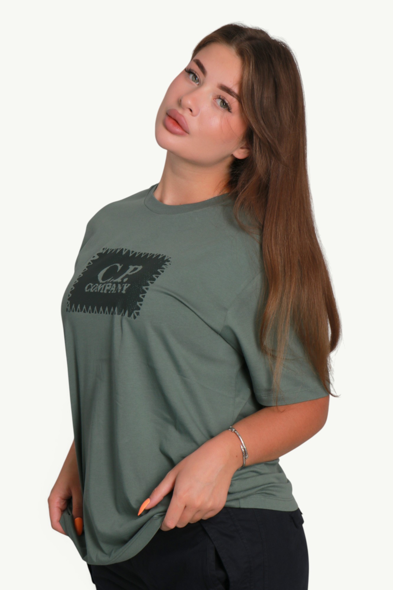 cp-company-30-1-jersey-short-sleeve-logo-label-t-shirt-laurel-wreath-green-20cmts723a005100w668-7 C.P. Company 30/1 Jersey Short Sleeve Logo Label T-Shirt Laurel Wreath – Green 20CMTS723A-005100W-668