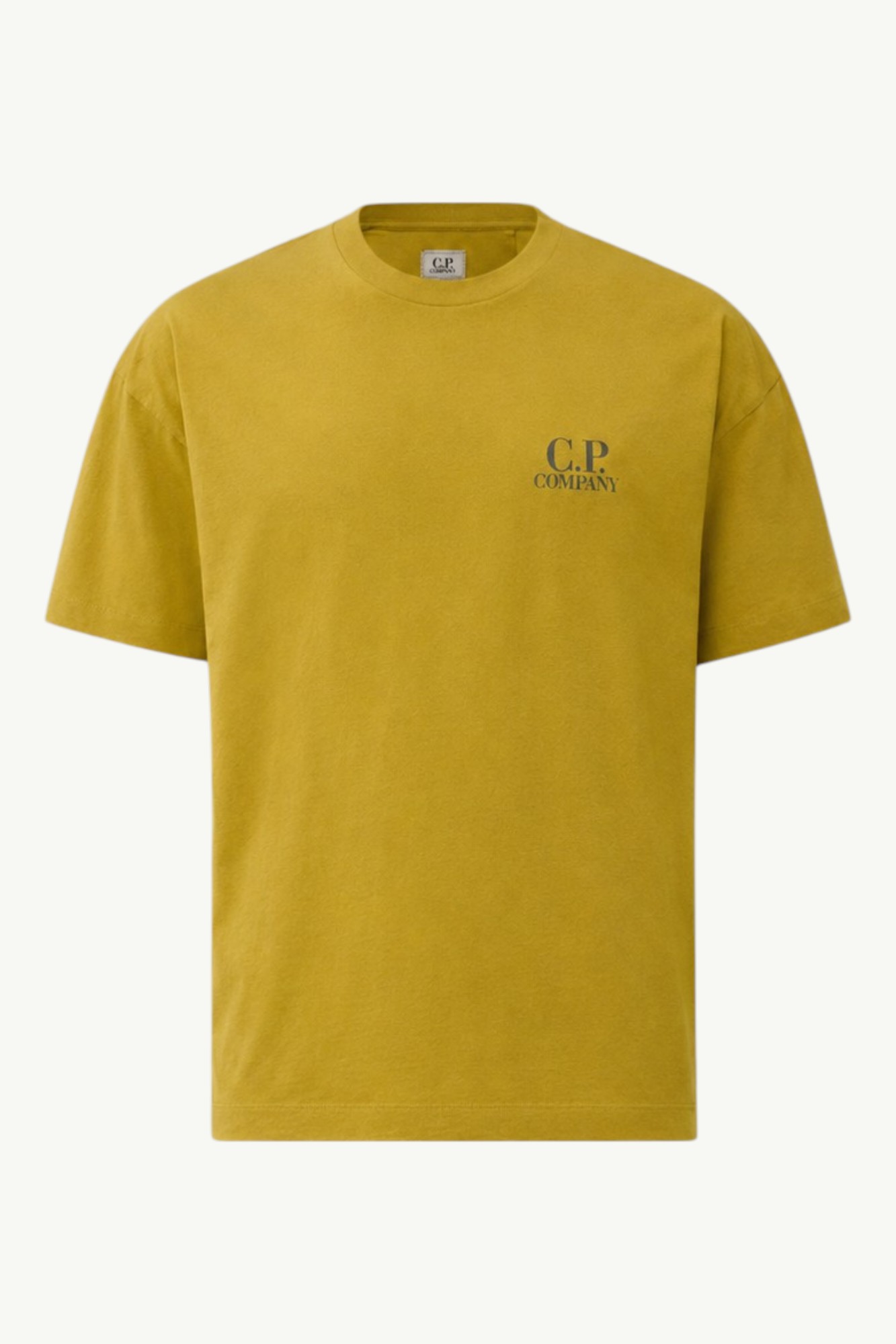 C.P. Company 30/1 Jersey Short Sleeve Printed Graphics T-Shirt Antique Moss – Yellow 20CMTS086A-005100W-246