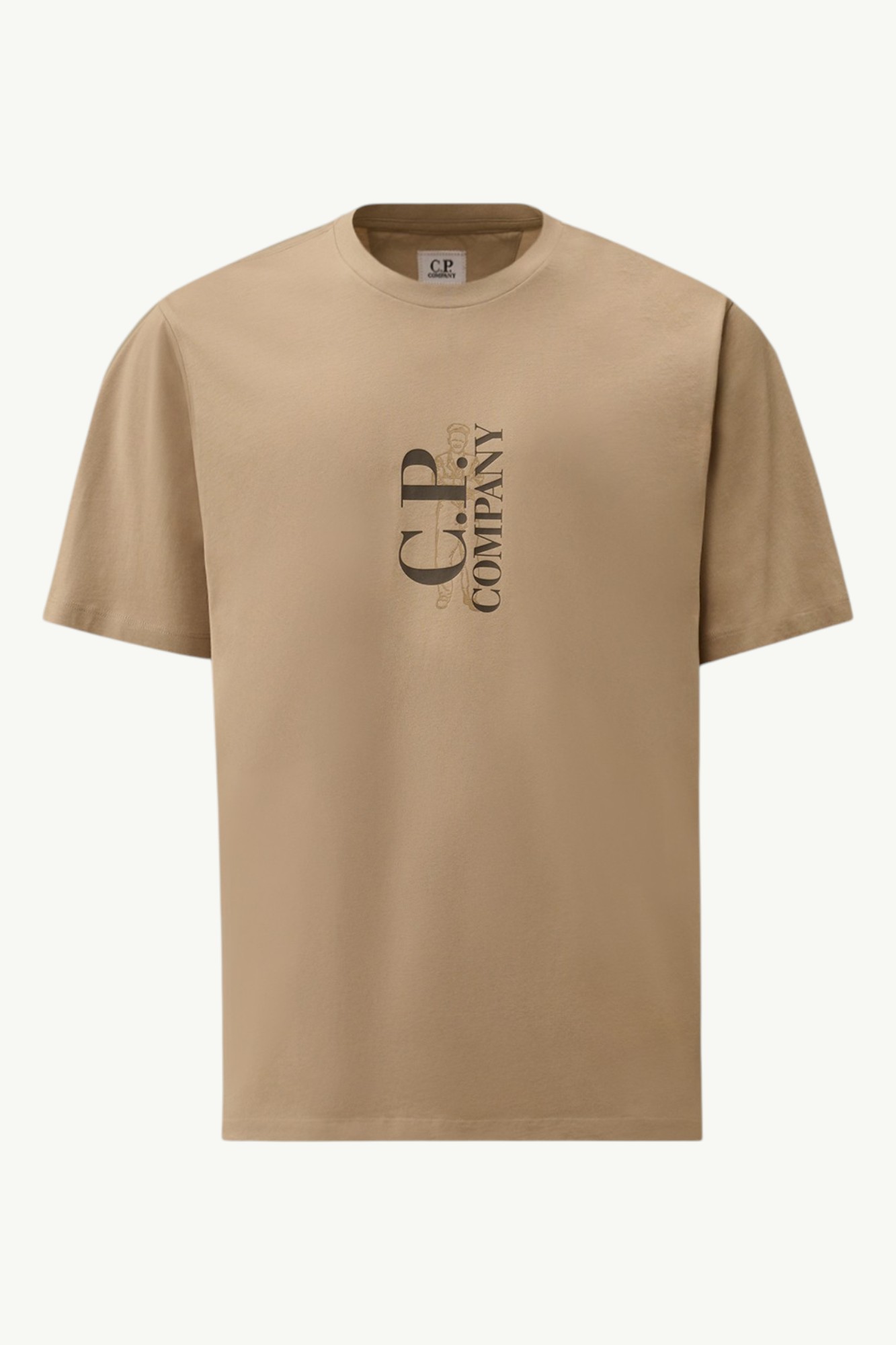 C.P. Company 30/1 Jersey Short Sleeve Printed T-Shirt Dove Grey 20CMTS084A-005100W-904