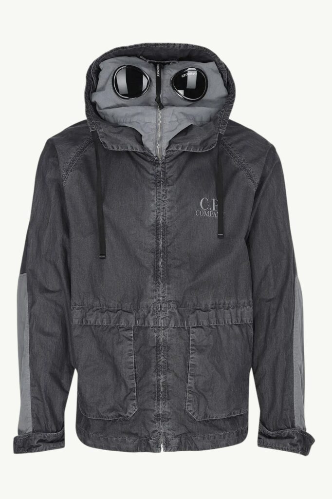 C.P. Company 50 Fili Wax Explorer Jacket Black - 20CMOW110A-110543D-999