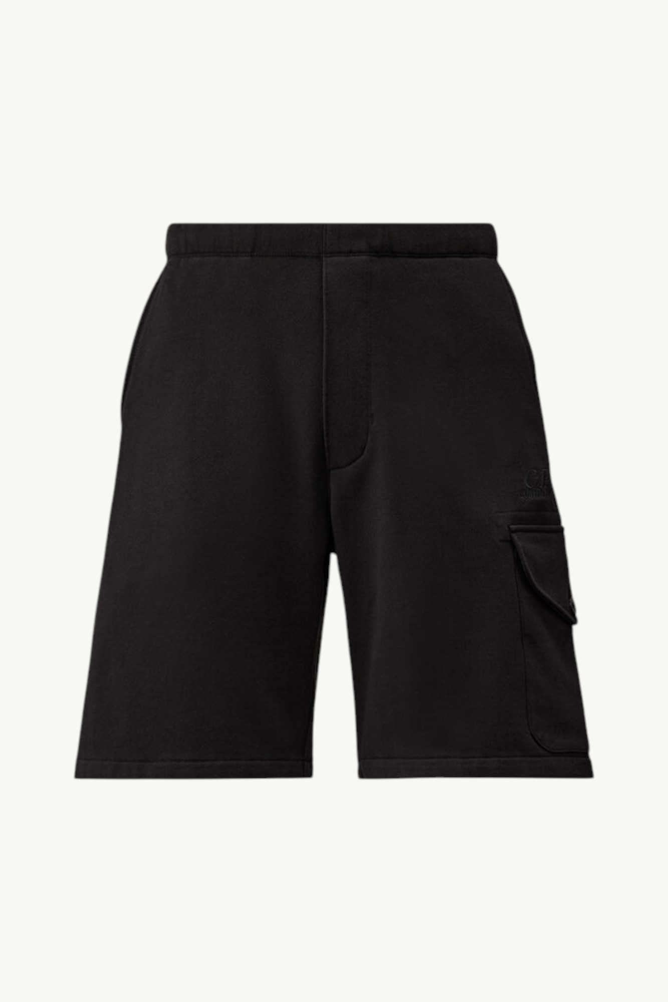 C.P. Company Diagonal Raised Fleece Cargo Sweatshorts Black - 20CMSB029A-005086W-999