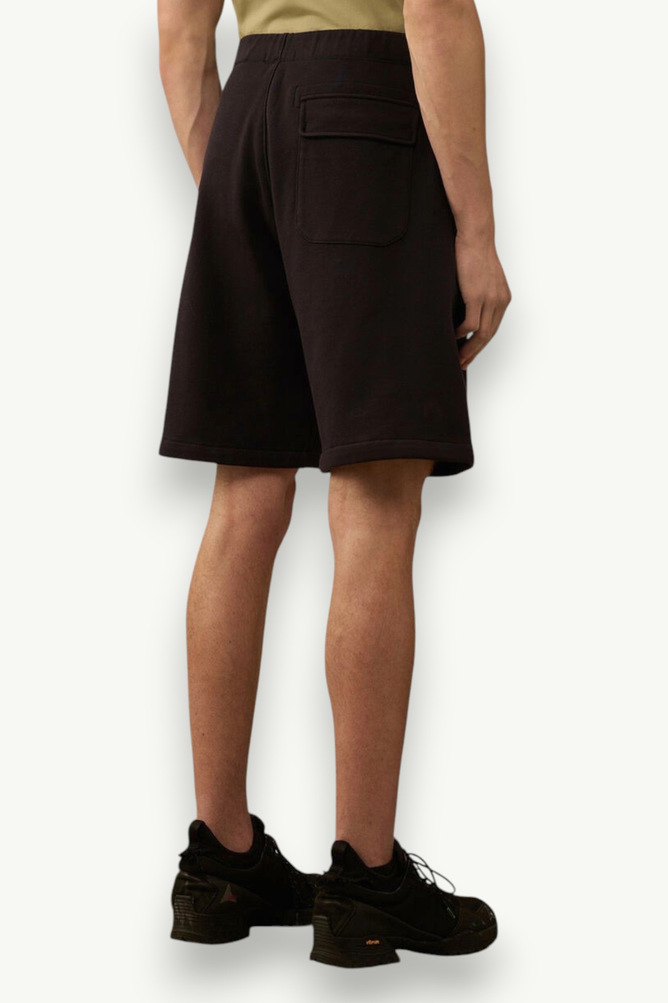 cp-company-diagonal-raised-fleece-cargo-sweatshorts-black-20cmsb029a005086w999-3 C.P. Company Diagonal Raised Fleece Cargo Sweatshorts Black - 20CMSB029A-005086W-999
