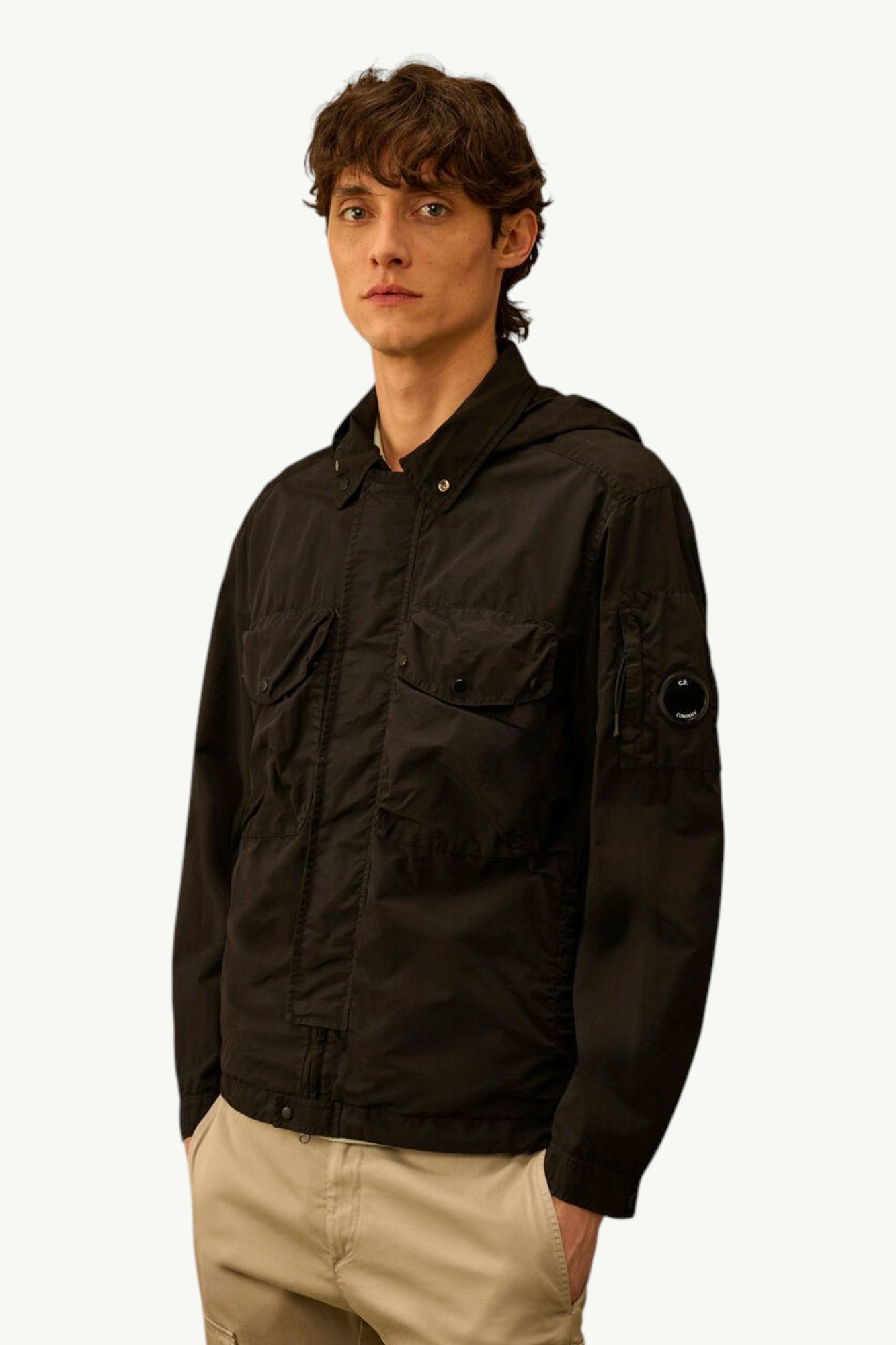 cp-company-flatt-nylon-mixed-goggle-overshirt-black-20cmos017a005991g999-3 C.P. Company Flatt Nylon Mixed Goggle Overshirt Black 20CMOS017A-005991G-999