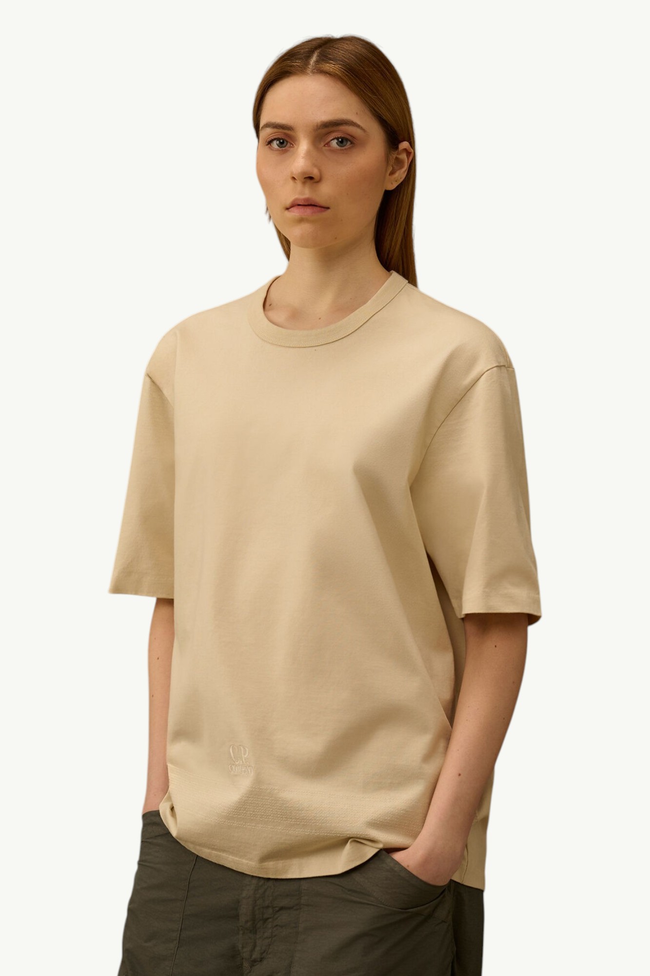 cp-company-mercerized-jersey-30-2-twisted-short-sleeve-embroidery-t-shirt-frozen-dew-white-20cmts122a110580w114-2 C.P. Company Mercerized Jersey 30/2 Twisted Short Sleeve Embroidery T-Shirt Frozen Dew – White 20CMTS122A110580W114