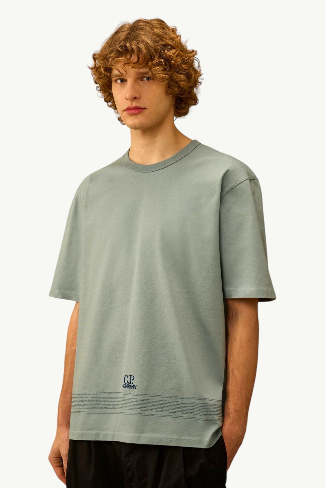 cp-company-mercerized-jersey-30-2-twisted-short-sleeve-embroidery-t-shirt-silver-blue-20cmts122a110580w809-2 C.P. Company Mercerized Jersey 30/2 Twisted Short Sleeve Embroidery T-Shirt Silver Blue 20CMTS122A110580W809