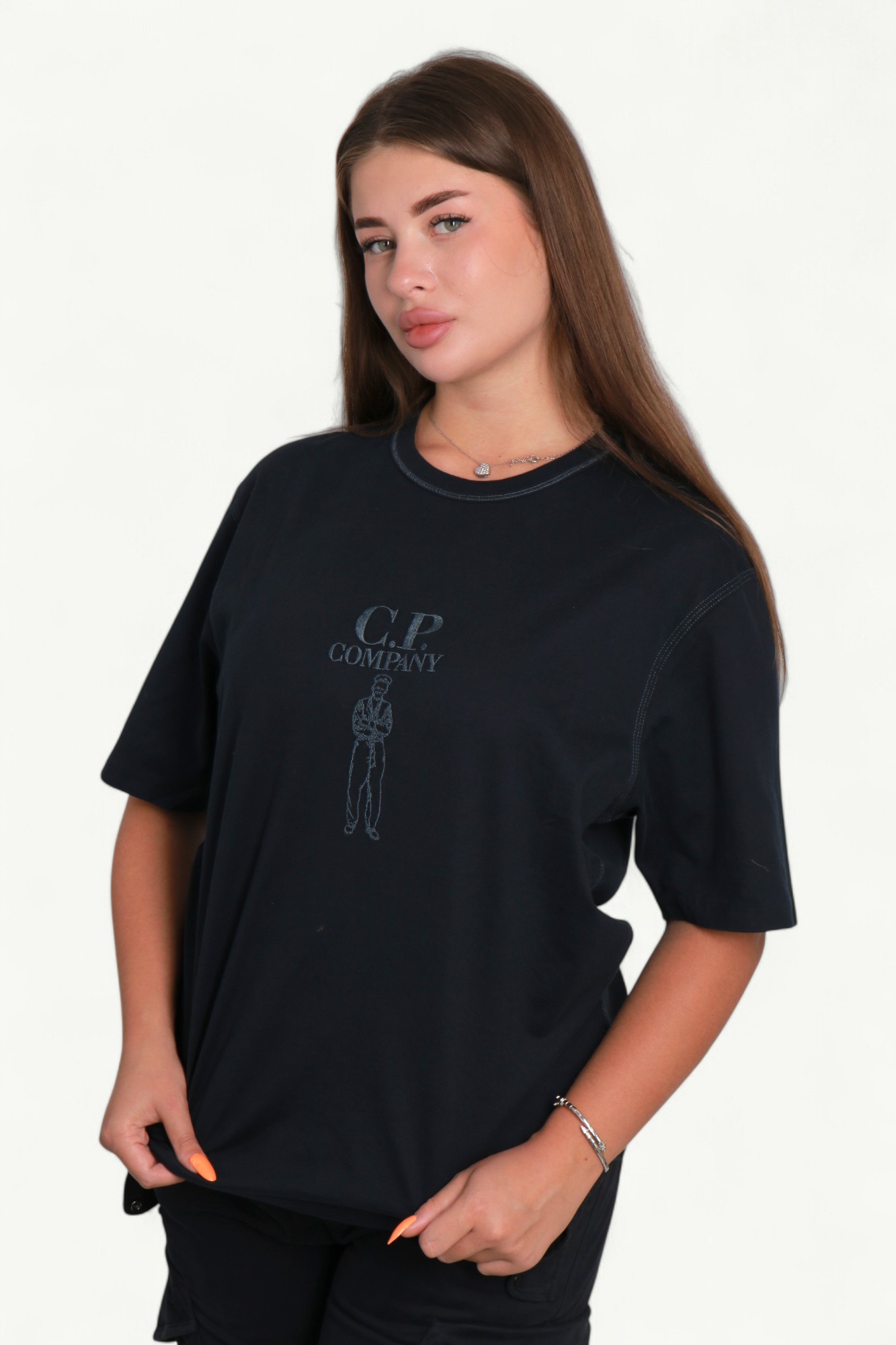 cp-company-mercerized-jersey-30-2-twisted-short-sleeve-logo-t-shirt-total-eclipse-blue-20cmts120a110580w888-5 C.P. Company Mercerized Jersey 30/2 Twisted Short Sleeve Logo T-Shirt Total Eclipse – Blue 20CMTS120A-110580W-888