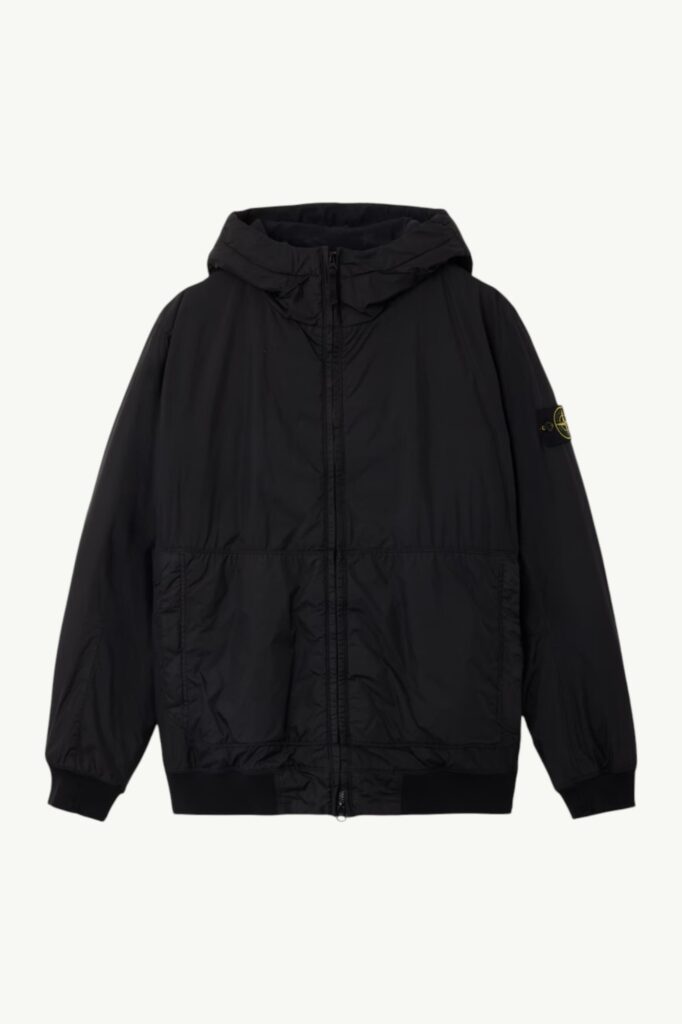 Stone Island 4100013 Crinkle Reps NY PrimaLoft® Hooded Jacket Black – K2S154100013-S0A23-V0029