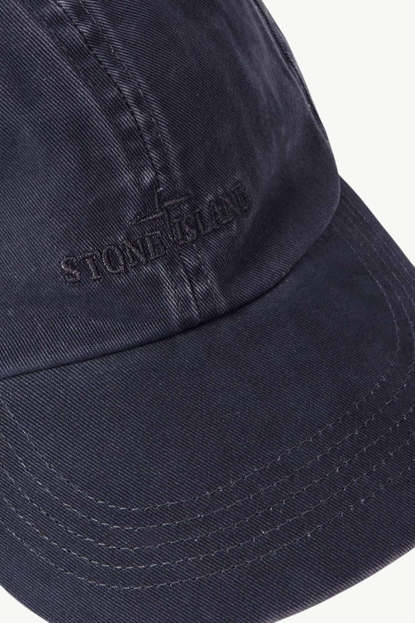 stone-island-brushed-cotton-gabardine-logo-cap-blu-grigio-l1s159100002s0106v002d-3 Stone Island Brushed Cotton Gabardine Baseball Cap Blue Grey L1S159100002S0106V002D