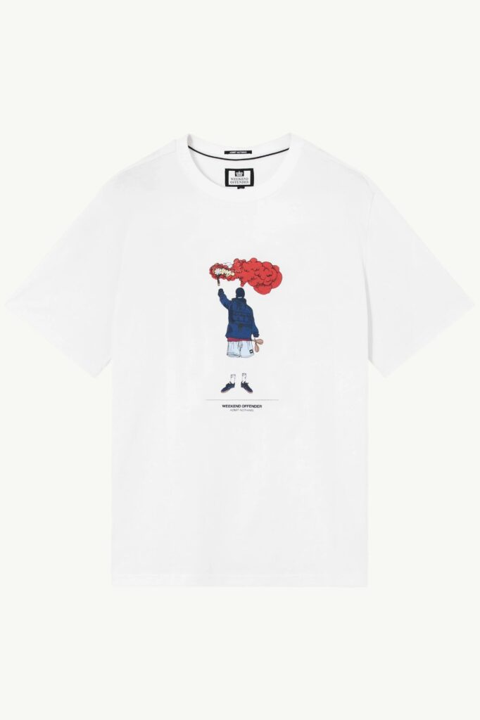 Weekend Offender Chabet Graphic T-Shirt White - PT1B15