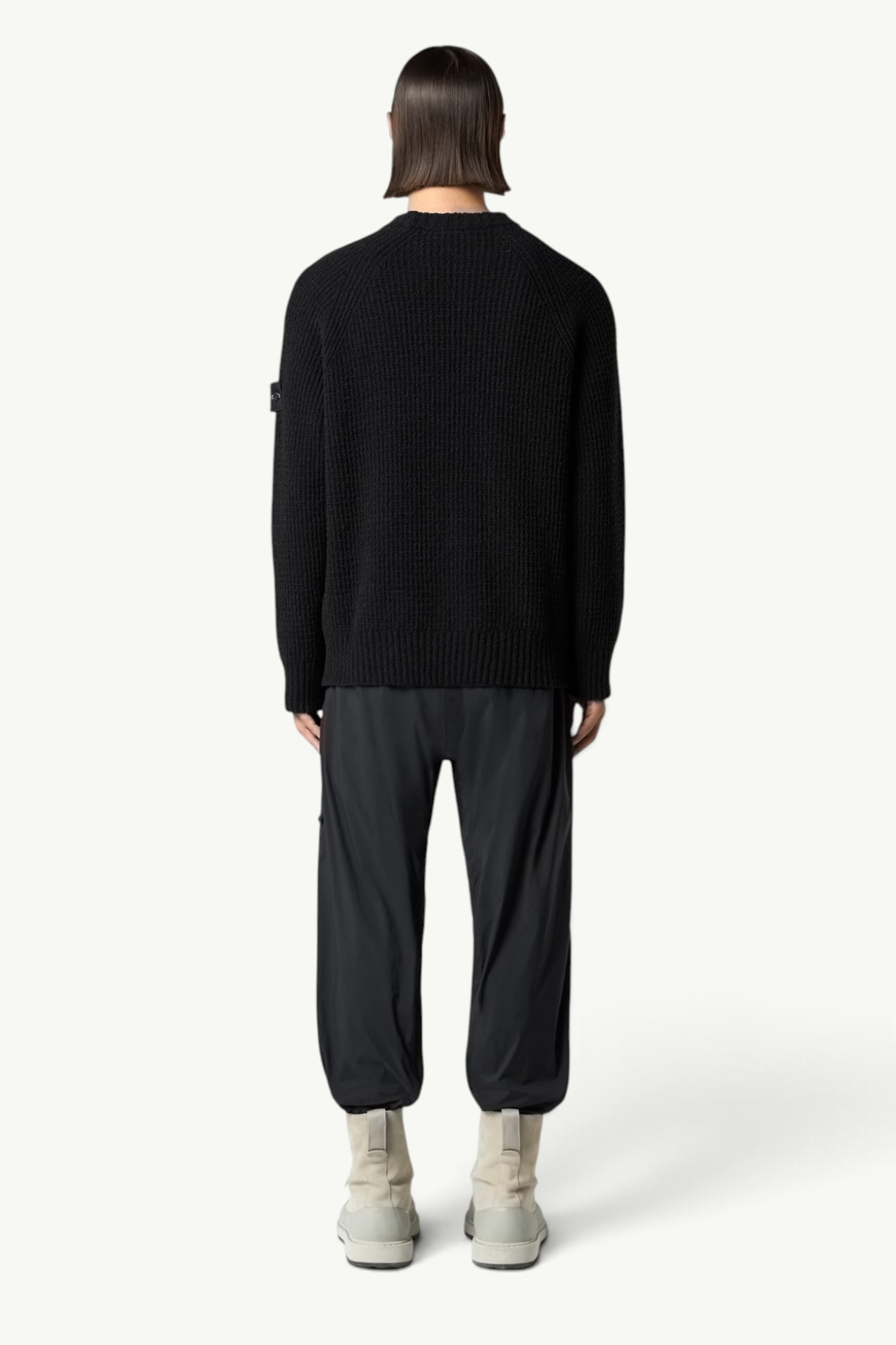 stone-island-full-rib-cotton-boucle-sweater-black-l2s155100001s0n17v0029-6 Stone Island Full Rib Cotton Boucle Sweater Black – L2S155100001-S0N17-V0029