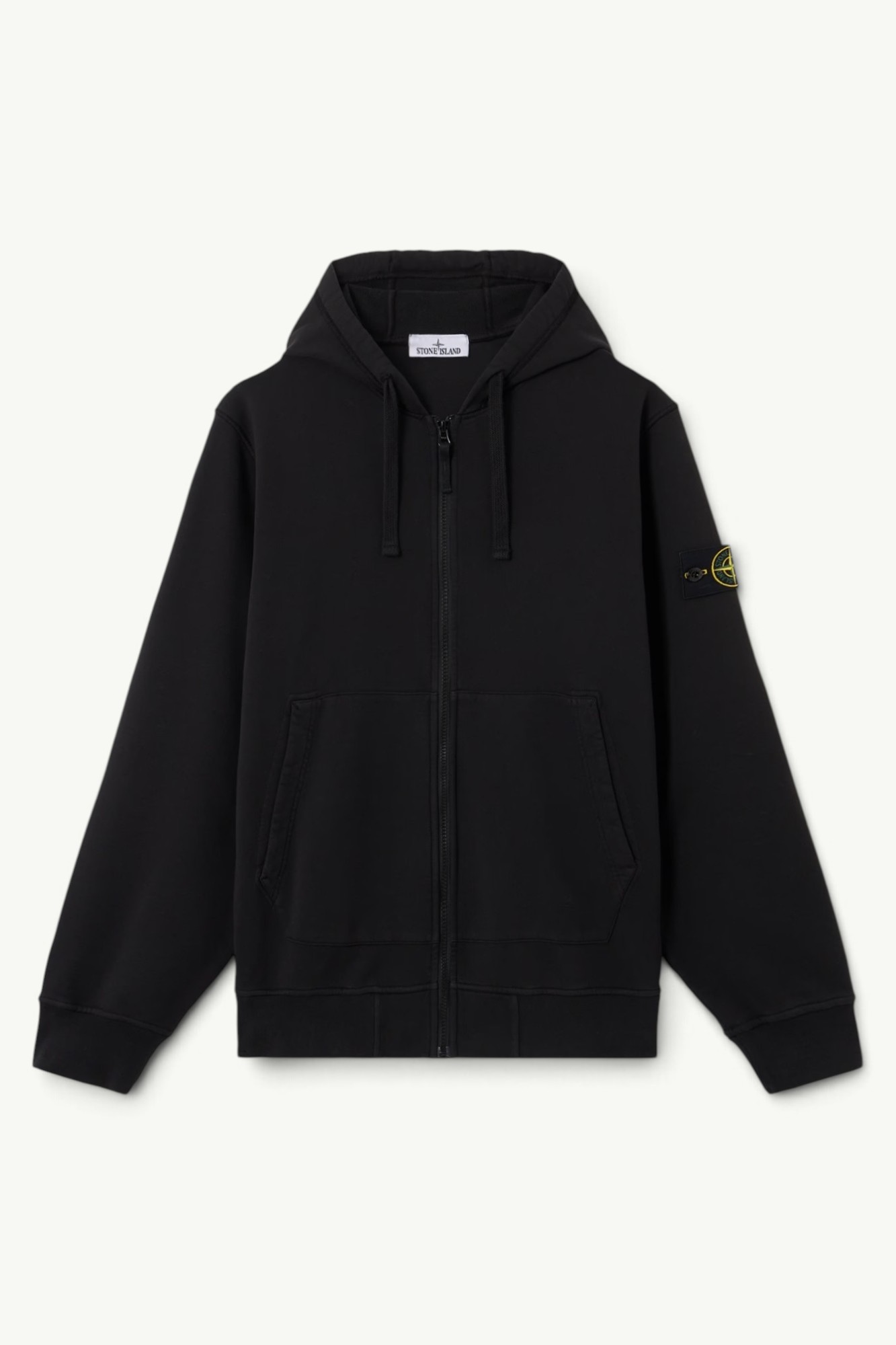 Stone Island Organic Cotton Zip-Up Hooded Black – L2S156100009-S0051-V0029