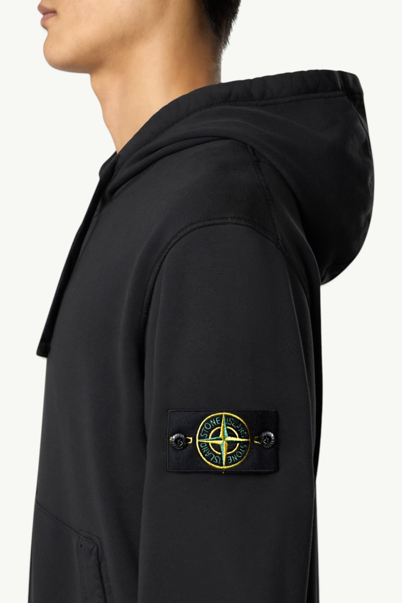 stone-island-organic-cotton-zip-up-hooded-black-l2s156100009s0051v0029-3 Stone Island Organic Cotton Zip-Up Hooded Black – L2S156100009-S0051-V0029