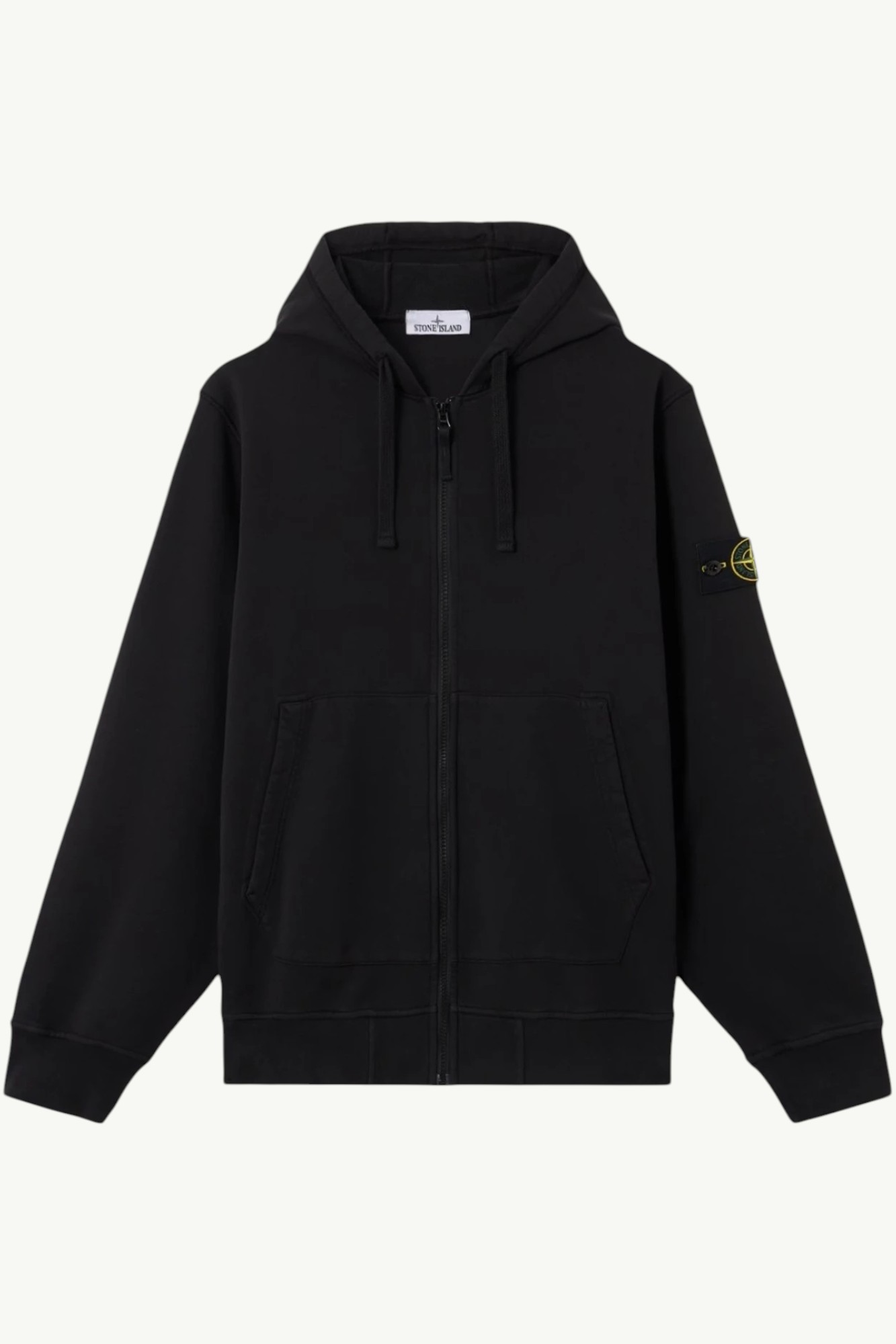 Stone Island Organic Cotton Zip-Up Hooded Black – L2S156100009-S0051-V0029