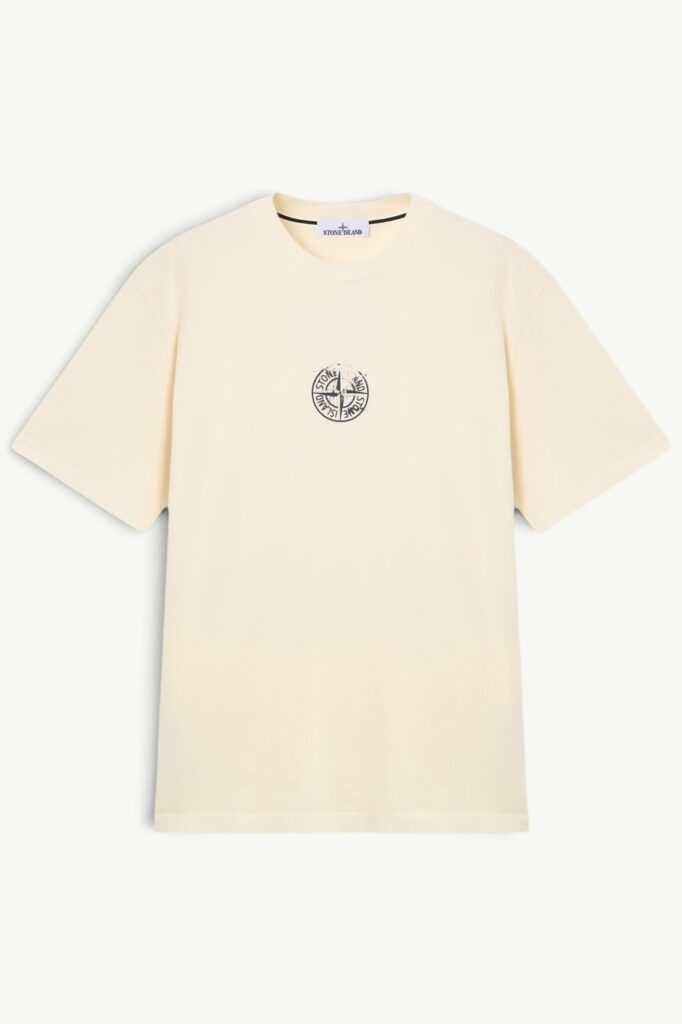 Stone Island ‘Vertical Placement’ Organic Cotton Jersey T-shirt Ivory - L2S152100001-S0533-V0093