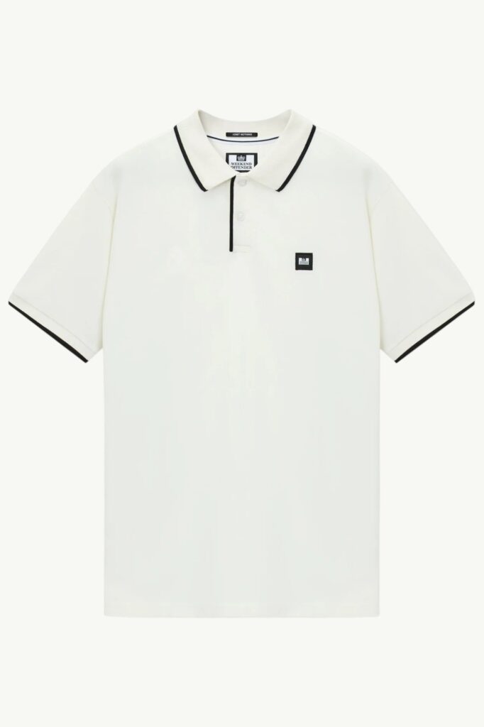 Weekend Offender Cadwell Polo Shirt Ghost/Black - PO3B02
