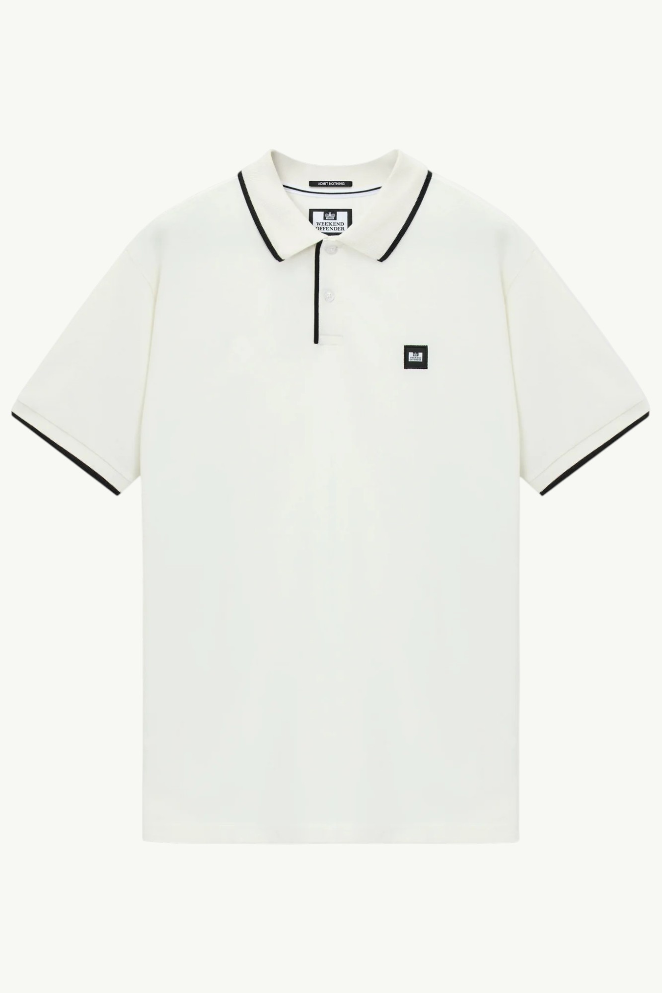 Weekend Offender Cadwell Polo Shirt Ghost/Black - PO3B02