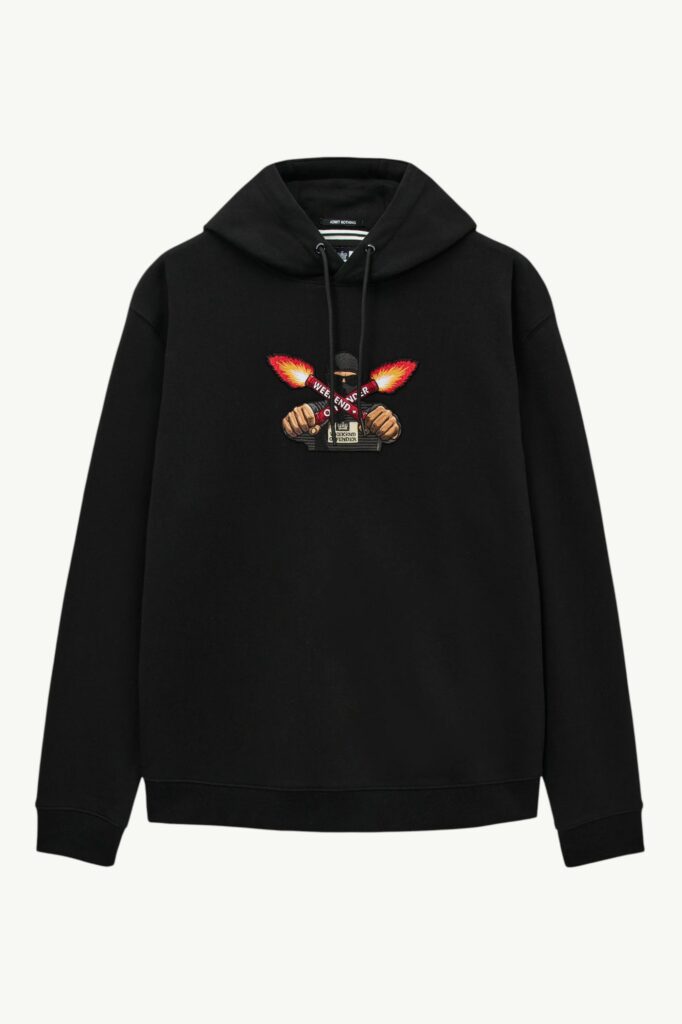 Weekend Offender Fulgar Graphic Hoodie Black - PH3B03-BLACK