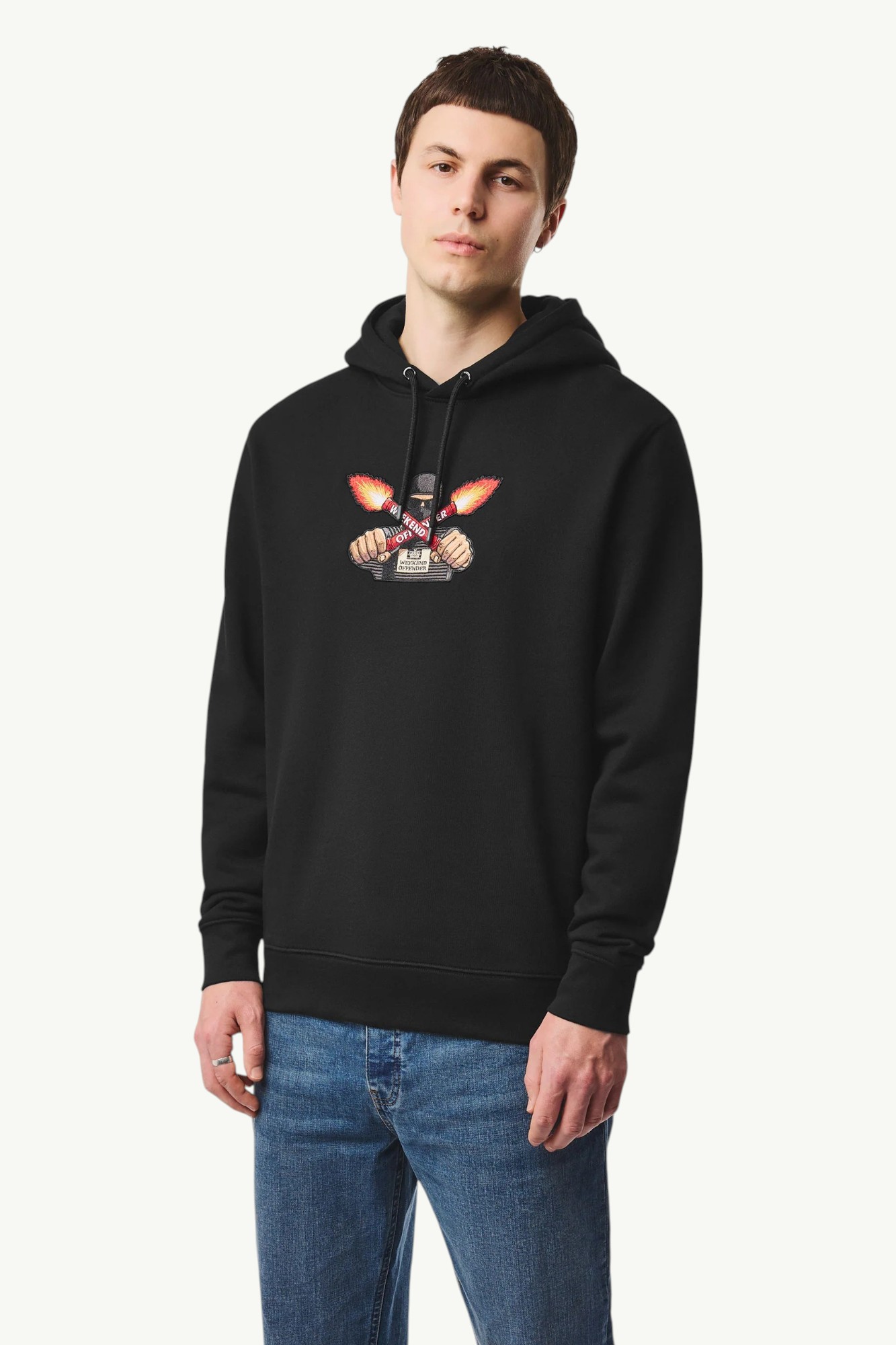 Weekend Offender Fulgar Graphic Hoodie Black - PH3B03-BLACK