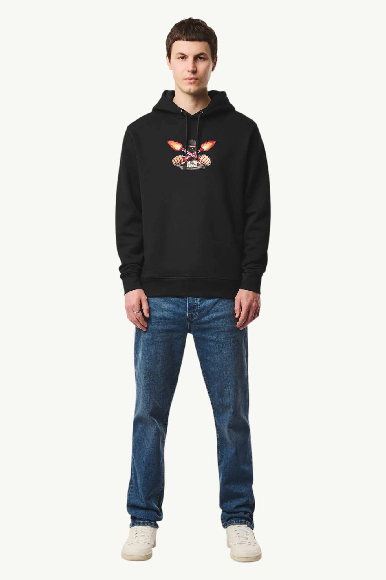 Weekend Offender Fulgar Graphic Hoodie Black - PH3B03-BLACK