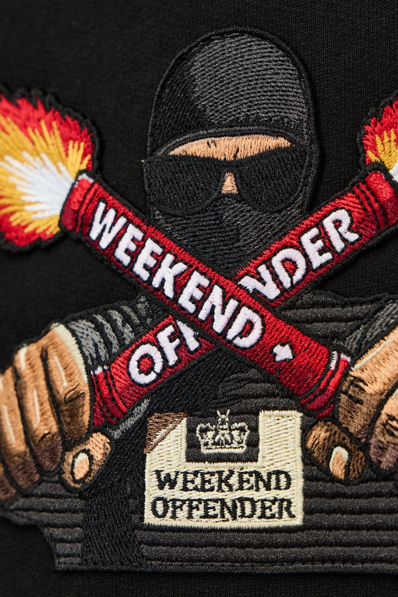 Weekend Offender Fulgar Graphic Hoodie Black - PH3B03-BLACK