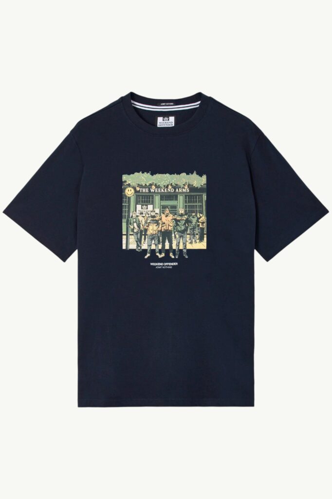 Weekend Offender Taberna Graphic T-Shirt Navy - PT3B14-NAVY