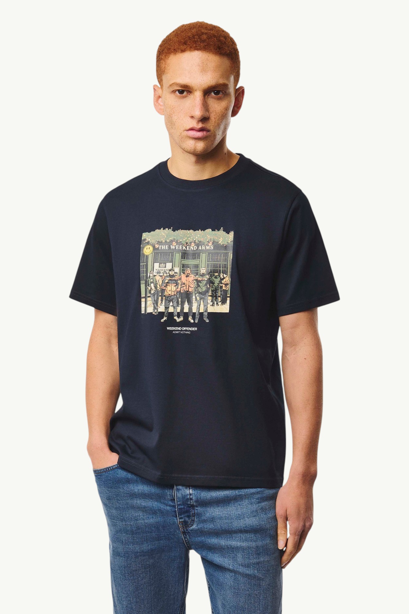 Weekend Offender Taberna Graphic T-Shirt Navy - PT3B14-NAVY