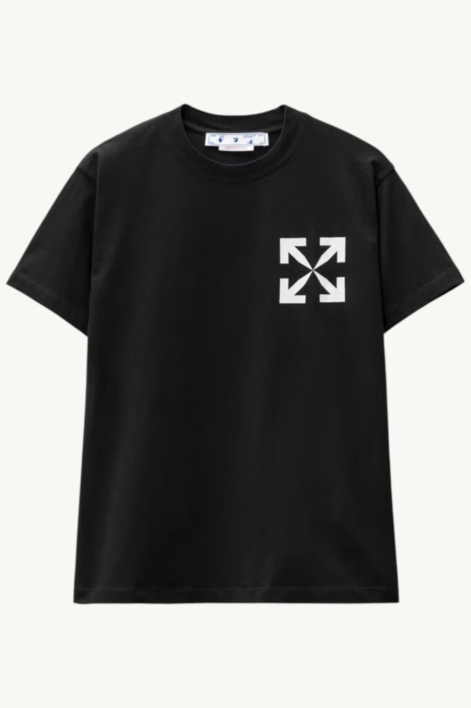 Off-White Arrows-Logo Organic Cotton T-shirt Black - OMAA027C99JER0121001