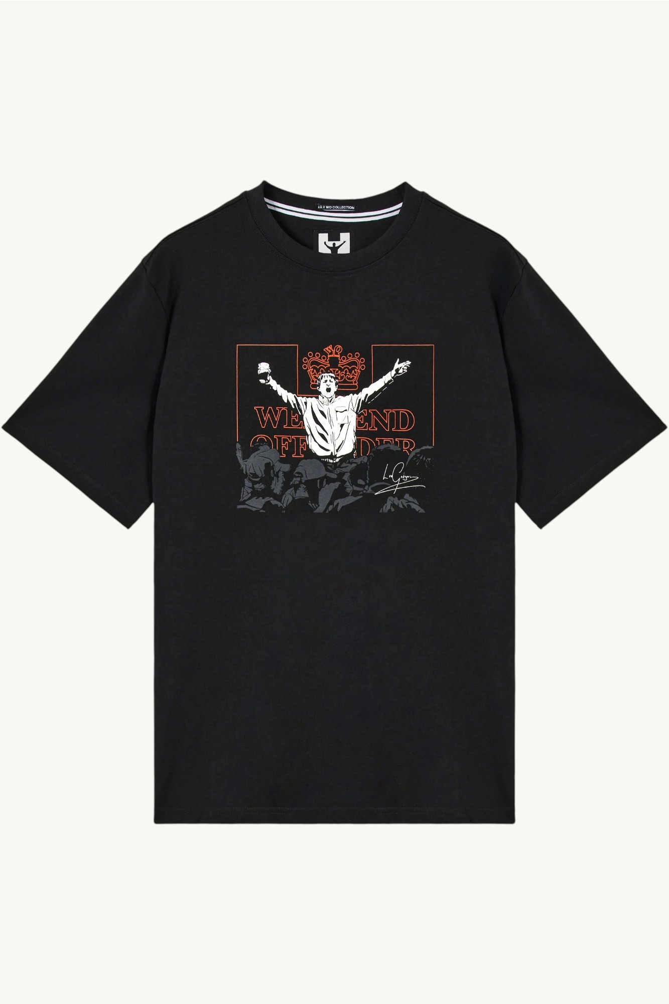 Weekend Offender Ginola Graphic T-Shirt Black - PT2B04-BLACK