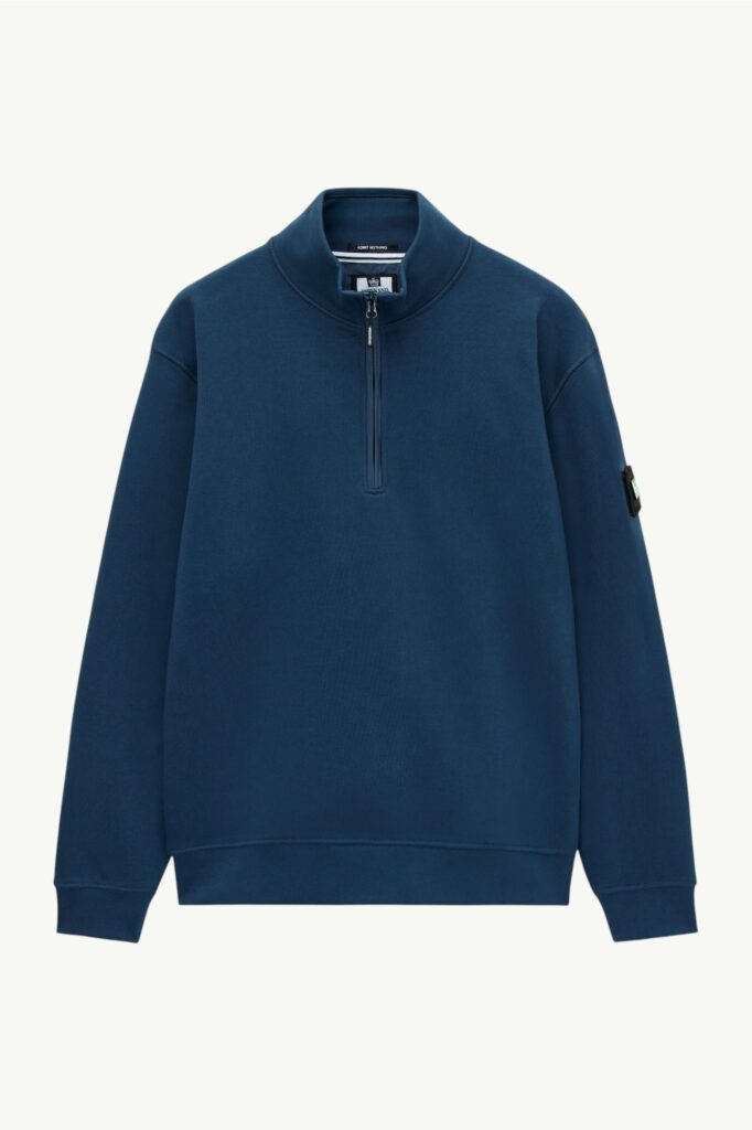 Weekend Offender Kraviz Quarter Zip Sweatshirt Lagoon Blue - SW3B16-LAGOON